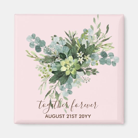 Bridal van de Bridesmaid van de douane Gifts Green Magneet (Voorkant)