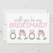 Bridal van de roze Champagne Diamond Kaart (Voorkant)