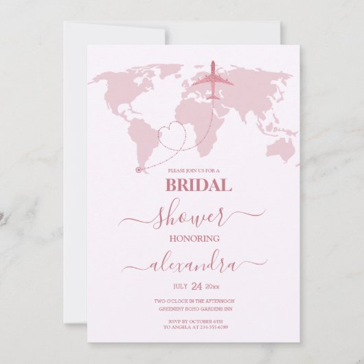 Bridal van het moderne Roos Gold Destination Passp Kaart (Voorkant)