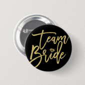 Bridal van het team Bride Diamond Chic Gold Weddin Ronde Button 5,7 Cm (Voorkant /achterkant)