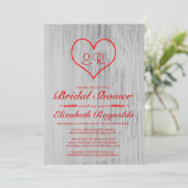 Bridal van rode en witte landen - Uitnodigingen (Staand voorkant)