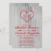 Bridal van rode en witte landen - Uitnodigingen (Voorkant / Achterkant)