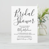 Bridal van zwart-wit Manuscript - Uitnodiging (Staand voorkant)