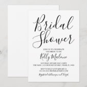 Bridal van zwart-wit Manuscript - Uitnodiging (Voorkant / Achterkant)