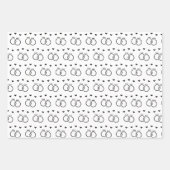 Bridal van zwarte en witte Floral/bruiloft Inpakpapier Vel (Voorkant)