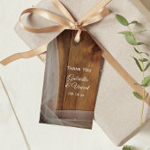 Bridal Veil Barn Wood country Weddenschap Favor Ta Cadeaulabel