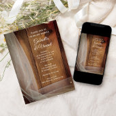 Bridal Veil Barn Wood Country Weddenschap Kaart