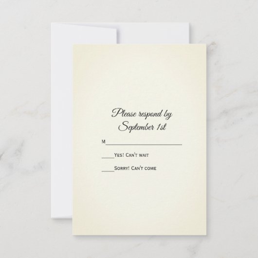 Bridal Veil Barn Wood Country Weddenschap RSVP Car (Achterkant)