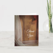 Bridal Veil en Barn Wood Country Bedankkaart (Voorkant)