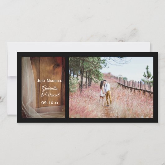 Bridal Veil en Barn Wood Country Net getrouwd Aankondiging (Voorkant)