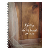 Bridal Veil en Barn Wood Country Wedding Notitieboek (Voorkant)