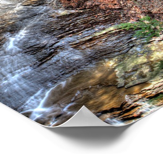 Bridal Veil Herfsten, CVNP, Ohio Poster (Hoek)