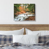 Bridal Veil Herfsten in de Cleveland Metro Parks Canvas Afdruk (Insitu (Slaapkamer))