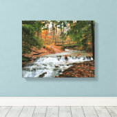 Bridal Veil Herfsten in de Cleveland Metro Parks Canvas Afdruk (Insitu (Houten vloer))