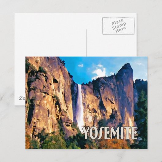 Bridal Veil Herfsten Yosemite National Park Briefkaart (Voorkant / Achterkant)