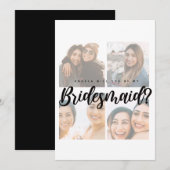 Bridal voorstel 4 foto-collage bruidskaart (Voorkant / Achterkant)