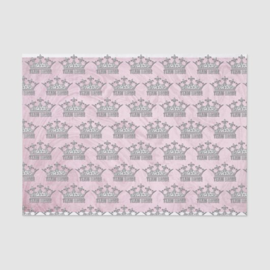 Bridal Weddenschap Bridesmaid Silver Crown Tissuepapier (Voorkant)