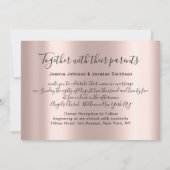 Bridal Wedding Blauwgroen Blue Gold Roos Peony Kaart (Achterkant)