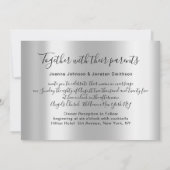 Bridal Wedding Burgundy Marsala Silver Floral Kaart (Achterkant)