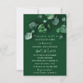 Bridal Wedding Eucalyptus Greenery Gold Glitter Kaart (Voorkant)