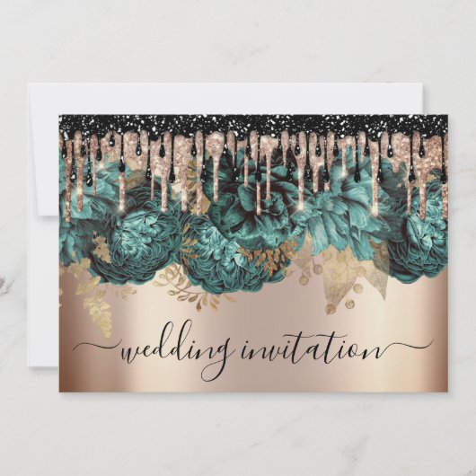 Bridal Wedding Event Roos Blue Blauwgroen Drivers  Kaart (Voorkant)