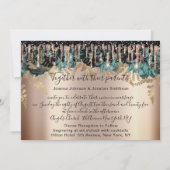 Bridal Wedding Event Roos Blue Blauwgroen Drivers  Kaart (Achterkant)