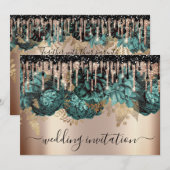 Bridal Wedding Event Roos Blue Blauwgroen Drivers  Kaart (Voorkant / Achterkant)