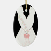 Bridal Wedding Gown Keramisch Ornament (Rechts)