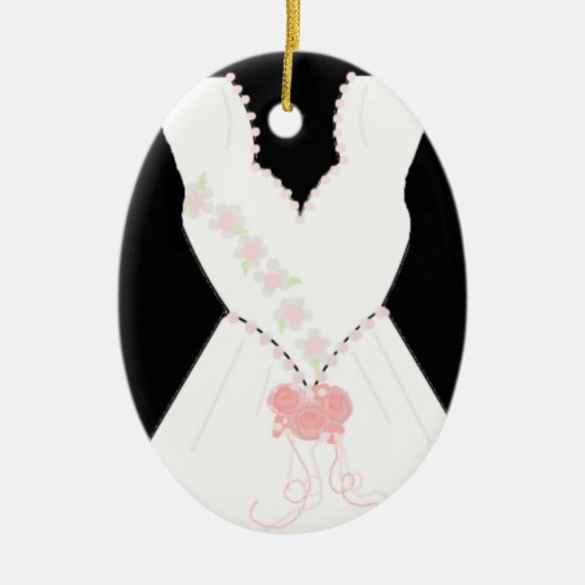 Bridal Wedding Gown Keramisch Ornament (Voorkant)