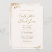 bridal wedding invitations kaart (Voorkant / Achterkant)