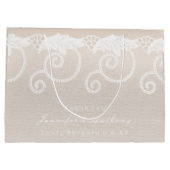 Bridal Wedding Ivory Creamy White - kant Groot Cadeauzakje (Achterkant)