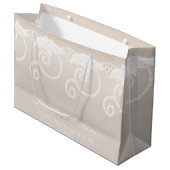 Bridal Wedding Ivory Creamy White - kant Groot Cadeauzakje (Voorkant Gekanteld)