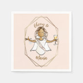 Bridal Wedding Shower Bachelorette Paper Napkins Servet (Voorkant)