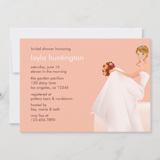 Bridal Wedding Shower Card (Bride in Waiting) Kaart (Voorkant)