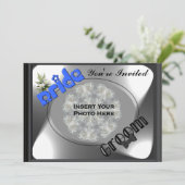 Bridal Wedding Shower - uitnodiging voor Bride en  (Staand voorkant)