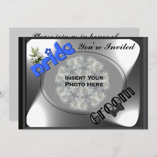 Bridal Wedding Shower - uitnodiging voor Bride en  (Voorkant / Achterkant)