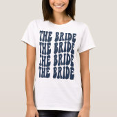 Bridal-wedstrijd voor blauw van de marine t-shirt (Voorkant)