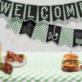 Bridal & Weduwen Shower Outdoor I Do BBQ Party Vlaggetjes