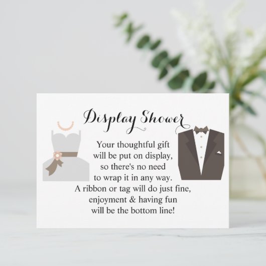 Bridal-weduwenkast weergeven Bride & Groom Informatiekaartje (Staand voorkant)