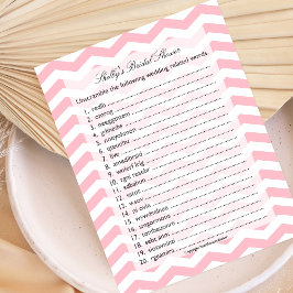 Bridal Weduwingschotel Word Scramble Game