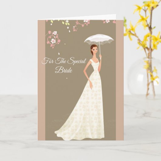 Bridal Wenskaart Kaart (Gele Bloem)