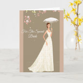 Bridal Wenskaart Kaart (Gele Bloem)