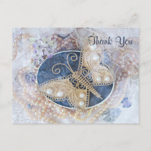 Bridal White Gold Elegant Briefkaart