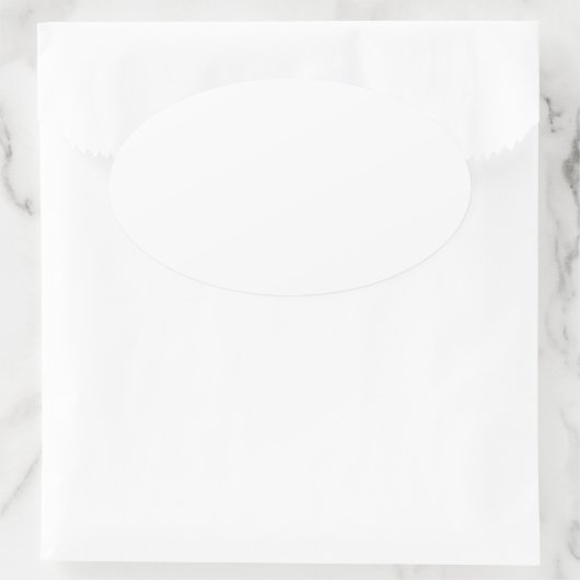 Bridal White Ovale Sticker (Tas)