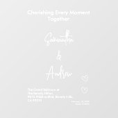 Bridal White Weddings Celebrating Love Romance Raamsticker (Vel)