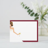 Bridal-wijn brunette burgundy blanco, 4x6 kaart (Staand voorkant)