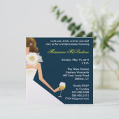 Bridal-wijnbrunette voor de marine kaart (Staand voorkant)