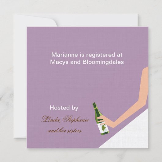 Bridal-wijnensemble (lila) kaart (Achterkant)