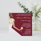 Bridal-wijnuitnodiging Kaart (Staand voorkant)