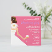 Bridal-wijnuitnodigingen Kaart (Staand voorkant)